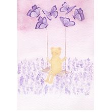 Oso y mariposas . % Ana de Papel tarafından hazırlanan Çocuk İllüstras, onu, Sulubo, Ve a Resim projesi - 02.04.2021