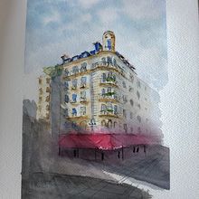 My project in Architectural Sketching with Watercolor and Ink course. Projekt z dziedziny Malowanie akwarelą użytkownika Mike Jacobs - 14.02.2021