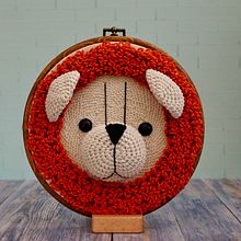 León en bastidor. Embroider, and Crochet project by Jocelin Gonzalez - 12.15.2020