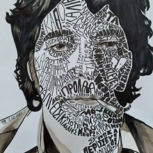 My project in Hand-Drawn Typographic Portrait course . Tipografi, Dan Menggambar proyek oleh olastofos - 02.14.2021