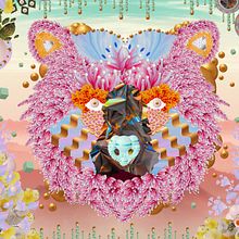 Oso Rosa. Collage, and Digital Illustration project by Iris Luz - 02.14.2021