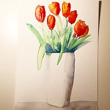 Flowers. Projekt z dziedziny Malowanie akwarelą użytkownika Anne Brundell - 14.02.2021