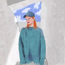 Chica azul - Rolas. Portrait Drawing, and Traditional illustration project by Rolando Nth - 02.15.2021