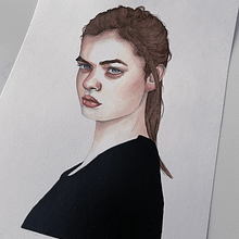 Mein Kursprojekt: Aquarellporträt mit fotografischem Vorbild. Un projet de Aquarelle et Illustration traditionnelle de Katharina Ramer - 15.02.2021