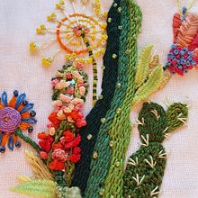 My project in Introduction to Raised Embroidery course. Un progetto di Ricamo di jelena Zlatkovic - 15.02.2021