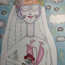 Meu projeto do curso: Ilustração artística: desenhe seu imaginário. Traditional illustration, and Watercolor Painting project by Marinês Eiterer - 02.15.2021