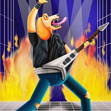 Naughty! El Perro Metalero!. Un progetto di Disegno digitale e Illustrazione digitale di Marvin More Rojas - 16.02.2021