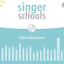 Singer for Schools. Design gráfico, Edição de vídeo, Ilustração tradicional, e Realização audiovisual projeto de Germán Retuerta Fernández-Paniagua - 16.02.2021