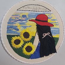 La chica del jardín. Embroider project by Navidad Alvarado Chung - 02.16.2021