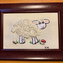 Sheep Finished Project. Un proyecto de Bordado de Kim Milai - 17.02.2021