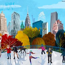 Mi Proyecto Final, Cold New York - Delfina Vezza. Projekt z dziedziny Kreat, wność, Trad, c, jna ilustracja,  R, sunek architektoniczn, Ilustracja c i frowa użytkownika Majo Cerezo - 17.02.2021