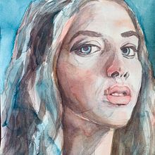 My project in Artistic Portrait with Watercolours course. Een project van Aquarelschilderen van Katherine Mitchell - 24.02.2021