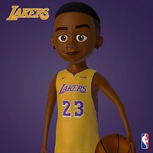 3D Character Model - Mini Lebron James. 3D, Animation, 3D Animation, Character Animation, Character Design, 3D Character Design, and 3D Modeling project by Pablo Rodríguez Suárez - 12.08.2020
