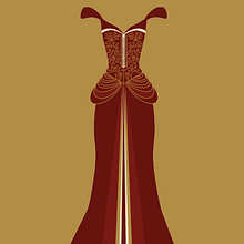 Antique Dress - Vector - CorelDRAW. Creativit, Digital Drawing, Design, Fashion Design, Costume Design, Digital Illustration, and Vector Illustration project by Alessandra Bonholi Barbosa - 06.22.2017