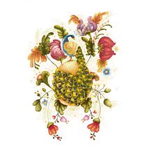 Ilustración Pavo Real de la abundancia.. Traditional illustration, Children's Illustration, Painting, and Watercolor Painting project by Maria del Carmen Laredo - 02.17.2021