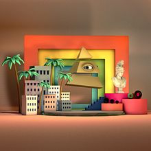 My first Cinema 4D Totem and Diorama models. 3D Modeling project by Jacopo Minucci - 04.10.2021