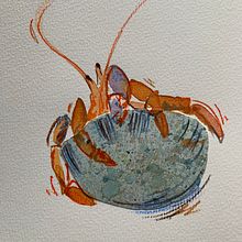 Up close and personal with hermit crabs. Artistic Drawing, Collage, Traditional illustration, and Watercolor Painting project by Lindsay Redinger - 02.18.2021