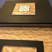 Concertina in black cardboard and golden linnen . Bookbinding project by annasaddress81 - 02.18.2021