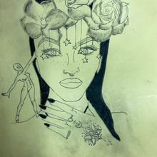 Mi Proyecto del curso: Tatuaje para principiantes. Fine Arts project by crismakeupforyou - 02.25.2021