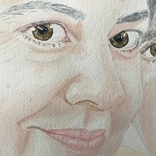 Retrato por 25 años de amor. Een project van Aquarelschilderen van Carolina Salazar Rincón - 02.09.2020