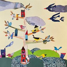 Ciudad de aves. Un proyecto de Ilustración tradicional, Collage, Papercraft, Ilustración infantil, Creatividad con niños y Narrativa de María Leis Núñez - 29.05.2022