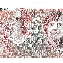 Mi Proyecto del curso: Retrato tipográfico dibujado a mano. Editorial Design, Traditional illustration, Ink Illustration, and Digital Illustration project by Maria Jimena Bellina - 02.19.2021