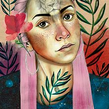 Mi Proyecto del curso: Retrato ilustrado en acuarela . Ilustrație digitală și Pictură în acuarelă de Alejandra Román - 02.19.2021