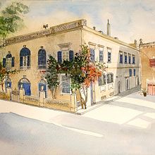 My project in Architectural Sketching with Watercolor and Ink course. Architectural Illustration project by Elisabeth Saguna - 02.21.2021