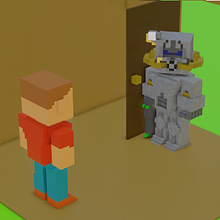 My project in Introduction to Voxel Art for Character Design course. Een project van 3D-animatie van Jessica Beckett - 21.02.2021