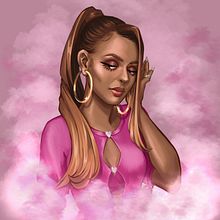 Bad Gyal Portrait . Un proyecto de Dibujo digital, Ilustración digital, Pintura digital, Ilustración tradicional y Dibujo de Retrato de Ksenia - 06.02.2021