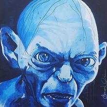 Gollum!. Portrait Drawing, Realistic Drawing, Acr, and lic Painting project by Anderson Amorim - 02.21.2021