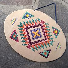 Bordado sobre madera: Mandala Navajo. Un proyecto de Artesanía de Roberta - 21.02.2021