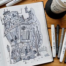 Mi casa. Drawing, Pencil Drawing, Traditional illustration & Ink Illustration project by Ed Vill - 02.21.2021