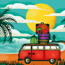 Travel - Wallpaper - Elements Pack - Digital Illustration. Drawing, Artistic Drawing, Digital Drawing, Traditional illustration, and Digital Illustration project by Alessandra Bonholi Barbosa - 01.03.2021