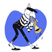 My project in Introduction to the Creation of Cartoon Style Characters course (my edgard bands). Character Design project by Aurélie Prestigiacomo - 02.26.2021