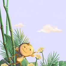 Children Book, Meraklı Maymun. Un proyecto de Diseño de personajes, Ilustración infantil, Ilustración digital e Ilustración editorial de Esra Kalay Dönmez - 22.02.2021