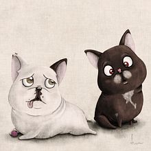 Freddy y Rikku. Character Design, Digital Illustration, and Children's Illustration project by Adrian Vazquez - 02.09.2021