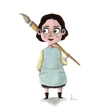 Ilustracion homenaje a Lolita Díaz Baliño. Digital Illustration, and Children's Illustration project by Adrian Vazquez - 01.30.2021