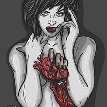 Addicted To Pain. Un progetto di Belle arti, Disegno digitale e Illustrazione digitale di Angela Langlais Gómez - 09.12.2020