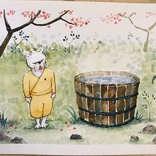 Mi Proyecto del curso: Ilustración en acuarela con influencia japonesa. Drawing, 3D Design, and Watercolor Painting project by Paula Jaime Mendez - 02.22.2021