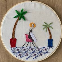 Meu projeto do curso: Bordado em fotografias sobre tela. Un projet de Broderie de Karine Negro - 22.02.2021