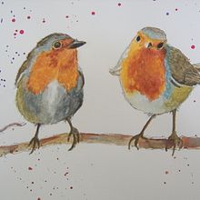 My project in Artistic Watercolor Techniques for Illustrating Birds course. Un proyecto de Pintura a la acuarela de Emma Kiriakopoulou - 23.02.2021