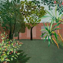 "Arlecchinata a Porta Volta" - the scenography of the garden. Un proyecto de Ilustración arquitectónica, Arquitectura, Ilustración botánica y Collage de Laura Bornet - 01.09.2019