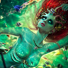 Dark Ariel. Concept Art, Creativit, and Photomontage project by Laura Leiva - 02.23.2021