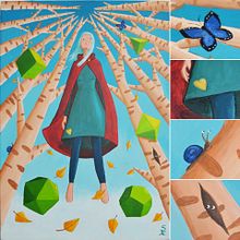 Acrylic Painting: Floating above. Acr, and lic Painting project by Sophie Kääriäinen - 11.11.2020