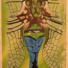 Riding a Common Green Darner 2. Acr, and lic Painting project by Mark Hummel - 01.25.2021