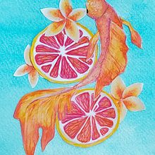 My project in Design of Textile Prints course.  project by Tiffany Ann Bodington - 02.24.2021