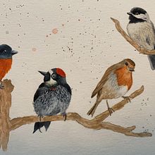 My project in Artistic Watercolor Techniques for Illustrating Birds course. Watercolor Painting project by Lize Verweij - 02.24.2021