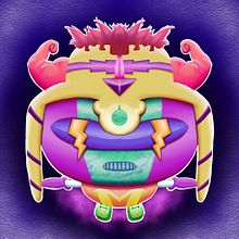 Mr Astromuscle. Mi Proyecto del curso: Ilustración digital con Procreate. Traditional illustration project by juanjalvarez1 - 02.24.2021