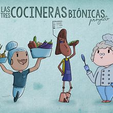 Fábrica de personajes: Las tres cocineras biónicas.. Digital Illustration project by Alma Batalla - 02.24.2021